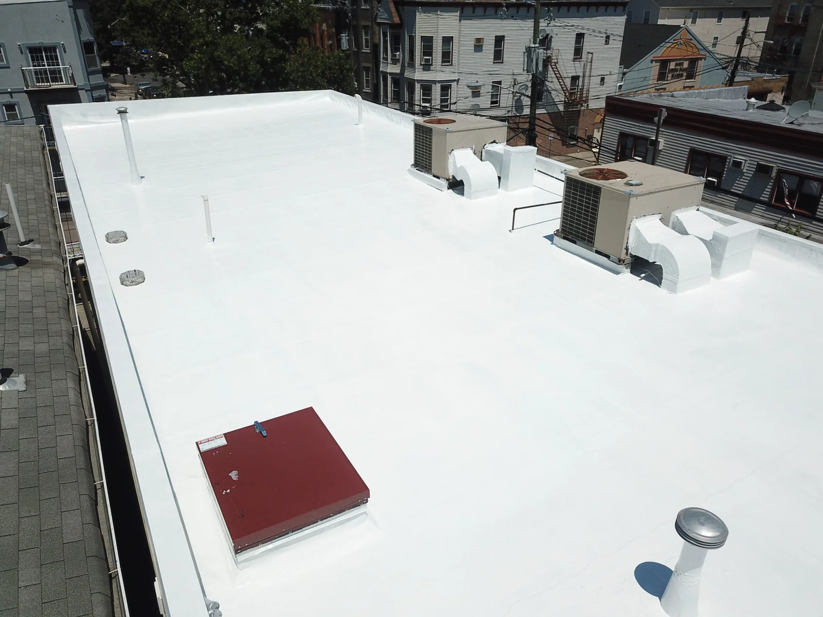 Aerial roofing project New Brunswick NJ Middlesex County