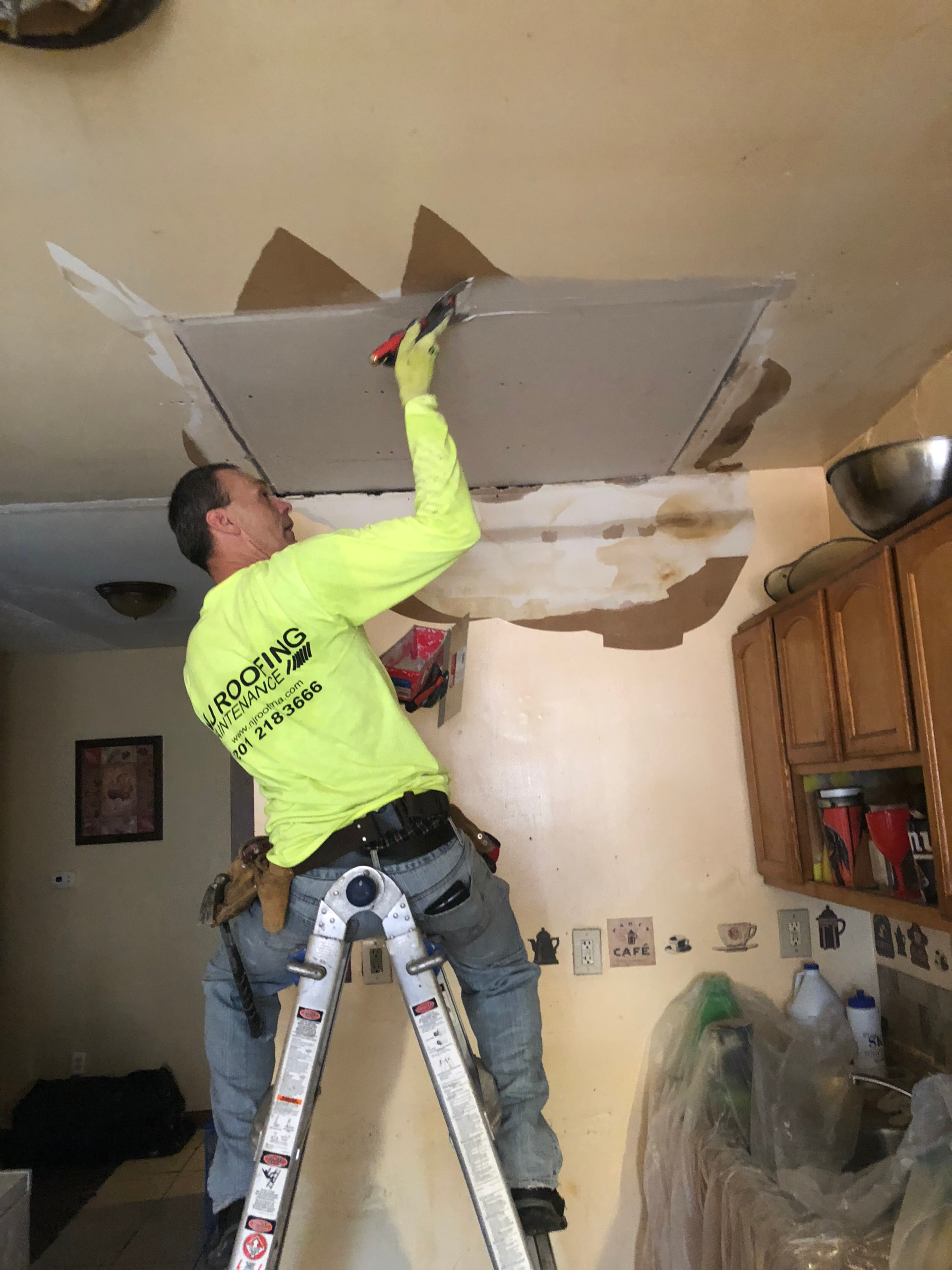 Drywall and painting project NJ Roofing